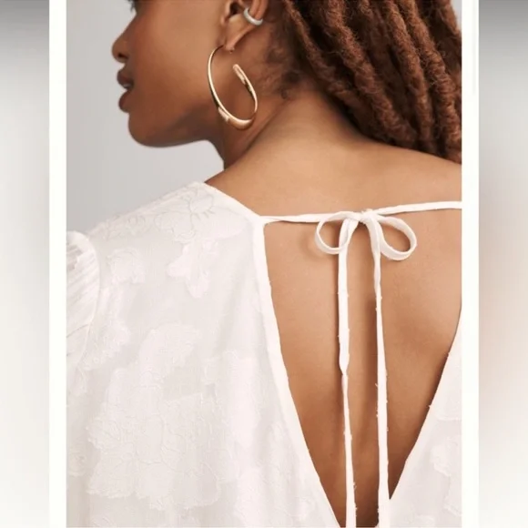 Anthropologie Sheer Surplice Blouse S - Picture 6 of 14